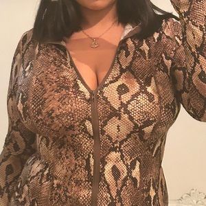 MIDI snake skin dress